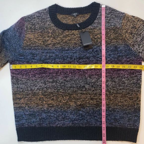 Rails Hailey Black Rainbow Wool Mohair Crewneck Sweater 2XL Balloon Sleeves NWT - Picture 7 of 11